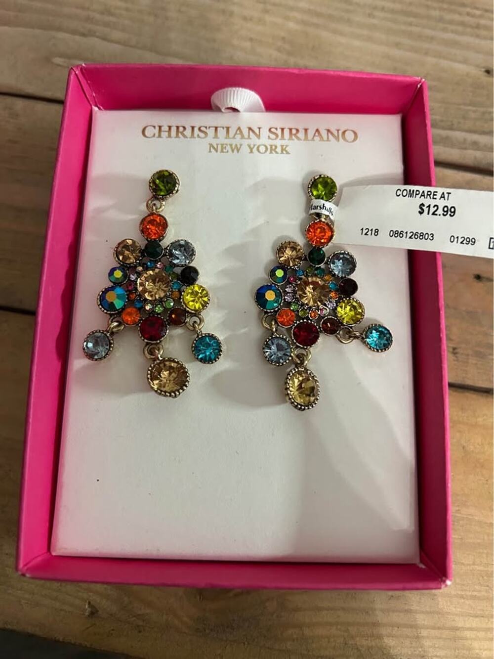 Christian Siriano crystal post earrings